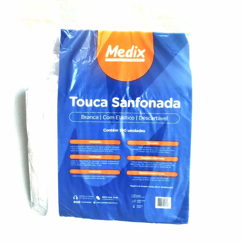 Touca Sanfonada (100 UND.) Medix