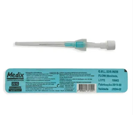 Cateter Intravenoso Periférico / 22G / 1Un. / Medix / Jelco Abocath