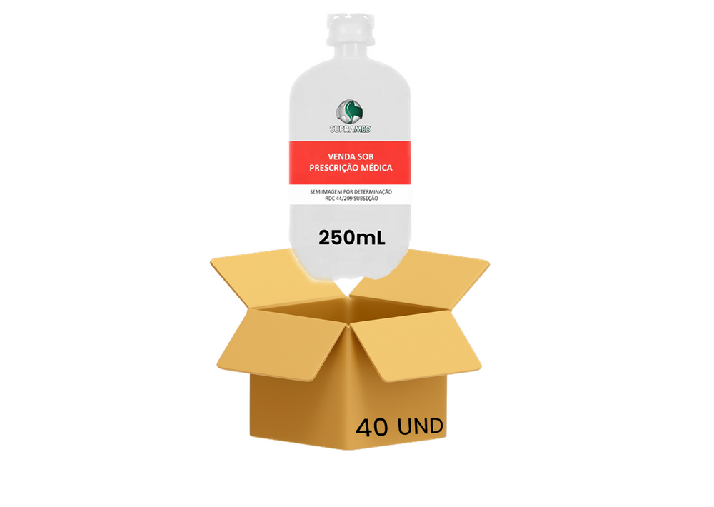 Cloreto de Sódio / 250mL 0,9% / Frasco /  40 Un. / Soro Fisiológico / EQUIPLEX