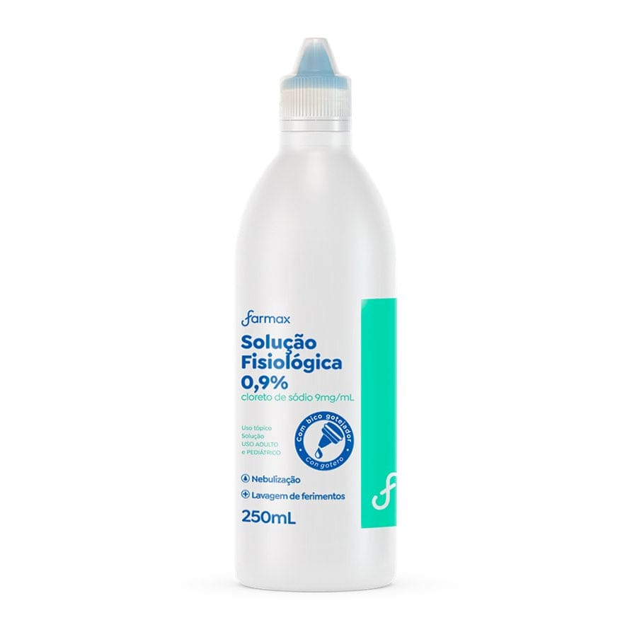 Solução Fisiológica 0,9% 250mL  c/ gotejador (1 und.)