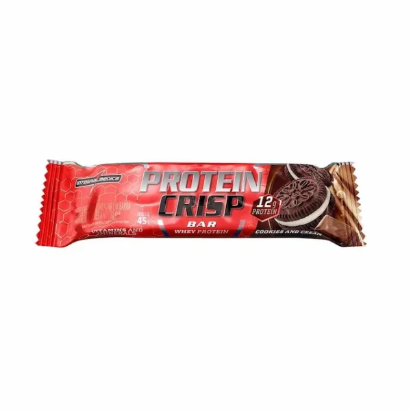 CRISP BAR / Cookies and Cream / 45g / 12 Un. /  Barra de Proteína  / Whey /  Integralmedica - Imagem 2