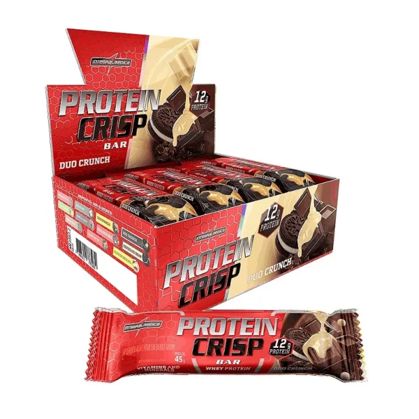 CRISP BAR / Duo Crunch / 45g / 12 Un. /  Barra de Proteína / Whey /  Integralmedica