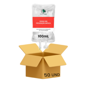 Cloreto de Sódio / 100mL 0,9% / Bolsa / 50 Un. / Soro Fisiológico / JP FARMA